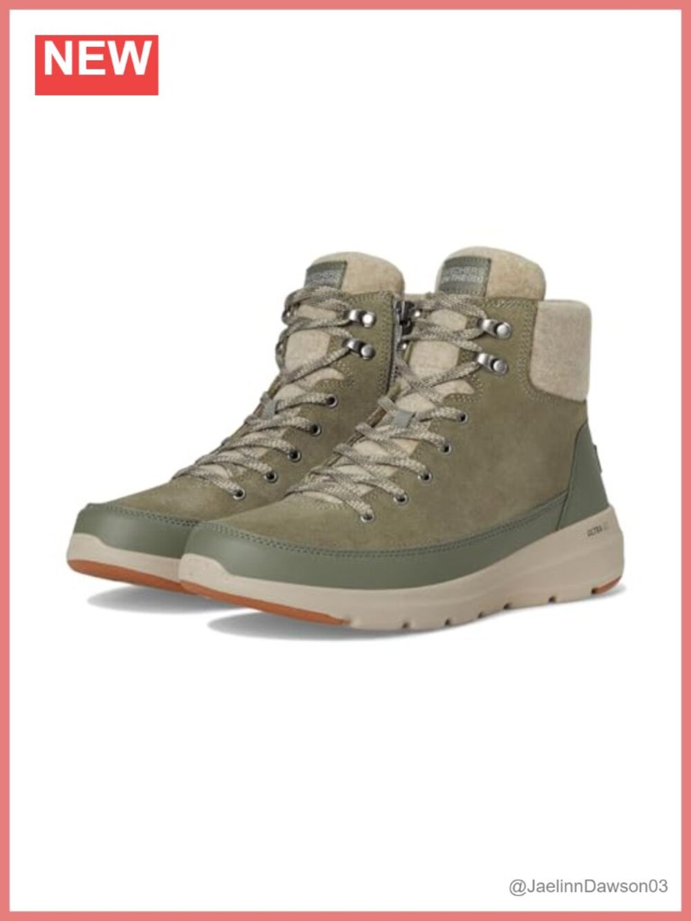 Suede colorblock ankle boot with sherpa lining and wool collar